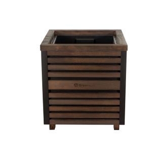 OEM Excelente Macetero De Madera Con Listones 40x40x45cm Greenspot - Elegante Macetero Para Terrazas Y Balcones Para &Aacute;rboles, Arbustos Y Flores - Macetero