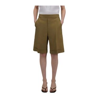 Xacus Bermuda n Lino - Dames - Korte Broeken - Groen - XL - Linnen - Korte Broeken