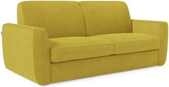 Divani.Store Divani.store - Leonida Sof&aacute; Cama Desenfundable Con Colch&oacute;n De 18 Cm De Altura 222 Cm Amarillo