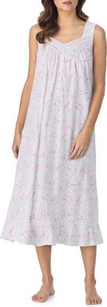 Eileen West Cotton Nightgown in Wht Novel at Nordstrom, Size X-Small