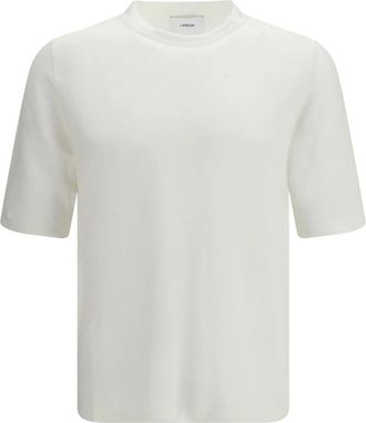 Lardini T-shirt in Maglia di Lino e Cotone - - Tops - Uomo - Bianco - M