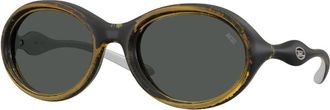 Diesel DL3009U 203087 Mens Sunglasses Yellow Size 55