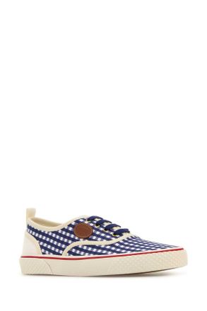 Valentino Garavani Gingham Canvas Sneaker - Navy