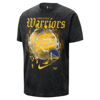 Nike Golden State Warriors Courtside Halloween Nike Mens NBA Max90 T-Shirt in Black | IF3081-010