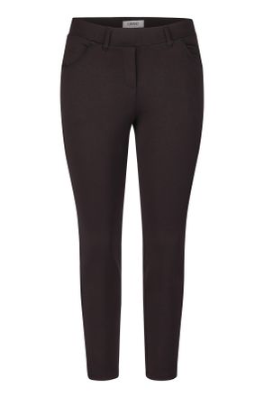KjBrand Jerseyhose KJBRAND Jenny, Damen, Gr. 42, N-Gr, schwarz, Web, Obermaterial: 50% Polyester, 45% Viskose, 5% Elasthan, figurbetont kn&ouml;chellang, Hosen Jer