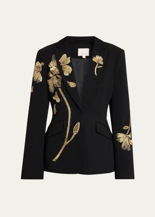 Cinq &agrave; Sept Gilded Peony Tailored Blazer