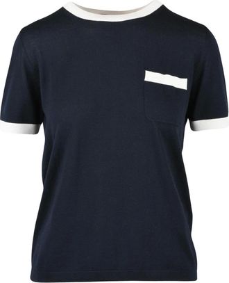 Max Mara Truien & Vesten, Dames, Blauw, S, Wol, Egidio T-shirt