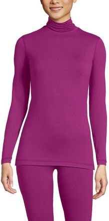 Lands End Baselayer Cozy Thermaskin Turtleneck Top in Light Raspberry Sorbet at Nordstrom, Size X-Large P