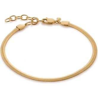 Monica Vinader Snake Chain Bracelet in 18Ct Gold Vermeil at Nordstrom