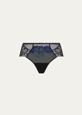 Lise Charmel Embroidered Lace & Tulle Boyshorts