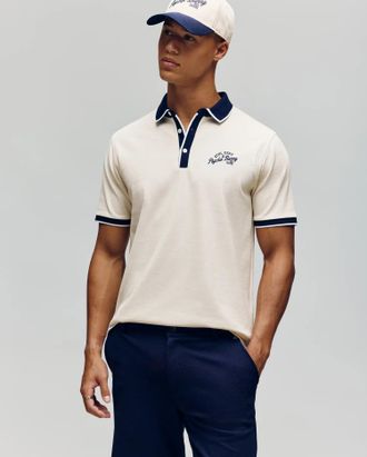 Psycho Bunny Mens Matteo Pique Polo 031 WHITE CAP GRAY / XXXL