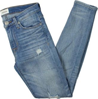 Hudson Womens Nico Light Wash Ankle Skinny Jeans In Karm