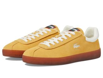 Lacoste Baseshot Sneakers Mens Lace-up Boots Yellow/Gum : 7 M, Leather/Rubber/Suede