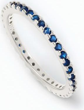 Mint & Lily December Birthstone Eternity Stacking Ring in 925 Sterling Silver at Nordstrom, Size 10