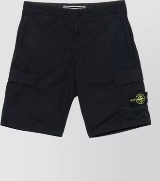 Stone Island regular-fit cotton cargo bermuda shorts