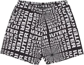 Iuter Zwarte Zwembroek met Elastische Taille - Heren - Strandmode - Zwart - XL - Polyester - Badmode