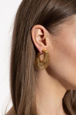 Alaia Hoop Earrings, Womens, Gold