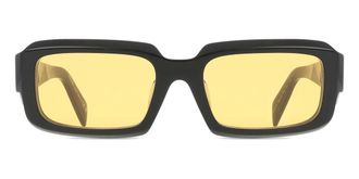 Prada PR 27ZSF Asian Fit 16K70A Mens Sunglasses Black Size 55