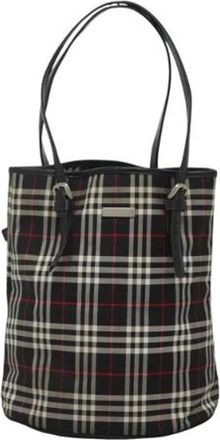 Burberry Pre-owned Tote Bags, female, Multicolor, Size: ONE SIZE Pre-owned Nova check blue label Nylon Tote Bag