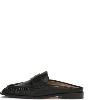 Kazar Zwarte loafers-stijl muilezels - Dames - Slip ons - Zwart - 39 EU - Leer - Schoenen