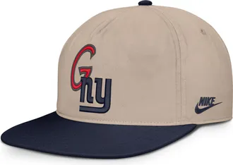 Nike New York Giants Rewind Pro Nike Mens NFL Adjustable Hat in Brown | NF570J2S8IV-SF5