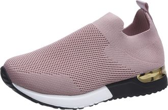 Generic Sports Shoes Womens Breathable Mesh Casual Shoes Knitted Flat Shoes Flat Sole Comfortable Shoes Fashionable Plain Summer Trainers Street Trainers Hiki