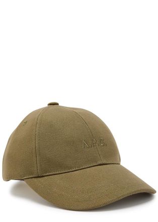 A.P.C. Casquette Charlie Logo-embroidered Canvas cap - Khaki - 60 (XL)