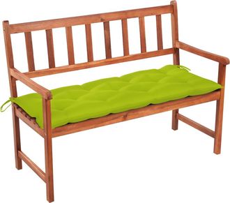 vidaXL Banco De Jard&iacute;n Con Coj&iacute;n Madera Maciza De Acacia 120 Cm Vidaxl