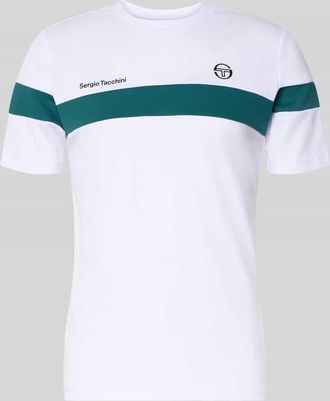 Sergio Tacchini Regular Fit T-Shirt mit Logo-Print Modell Leone in Weiss, Gr&ouml;&szlig;e XXL