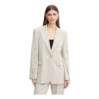 Pinko Pinko, Dames, Jassen, Grijs, Maat: XS Viscose