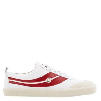 Bally Mens Smake White Leather Low-top Sneakers