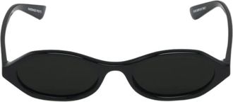 Alexander McQueen Geometrische Ovale Zonnebril - Dames - Zonnebrillen - Zwart - ONE Size - Accessoires