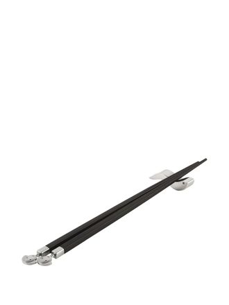Alessi Anna chopsticks - unisex - Ebony/stainless steel - One Size - Brown