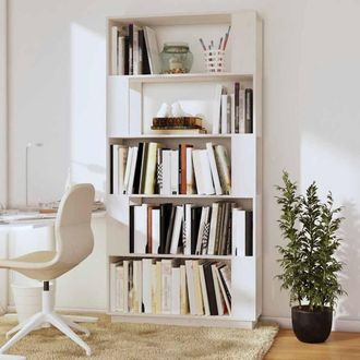 Berkfield Home Beautiful Book Cabinet/Room Divider White 80x25x163.5 cm Solid Wo