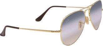 Ray-Ban Clear Gradient Blue Aviator Unisex Sunglasses RB3689 001/GD 58
