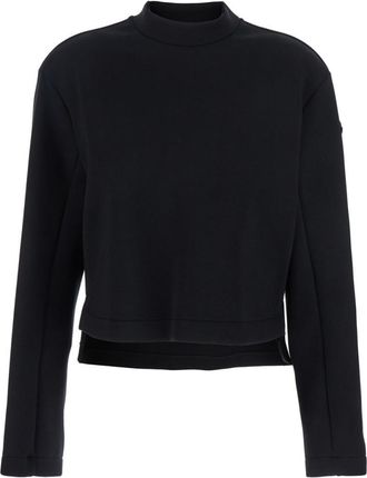 Moncler Black Solid Mock Collar Sweater