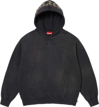 SUPREME SS26 Overdyed Studded Hooded Sweatshirt Black SUP-SS26-154-BLK