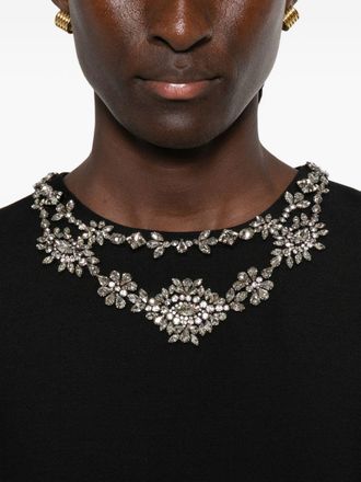 Valentino Crystal-Embellished Dress - Black