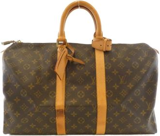 Louis Vuitton Marron Monogram Coated Canvas Boston Bag (Pre-Owned)