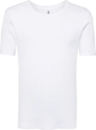 Moschino T-Shirts, male, White, M, Ribbed Logo-Tape T-Shirt