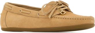 Ferragamo Womens Suede Loafer Beige