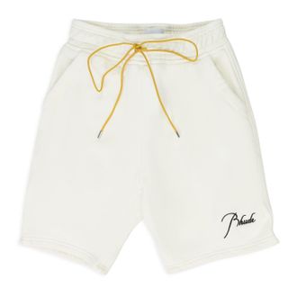 Rhude Cream Script Logo Shorts