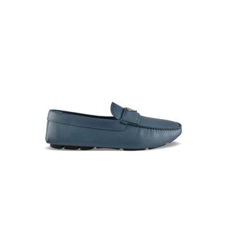 Prada Heren, Schoenen, Blauw, Maat: 41 1/2 EU Leer