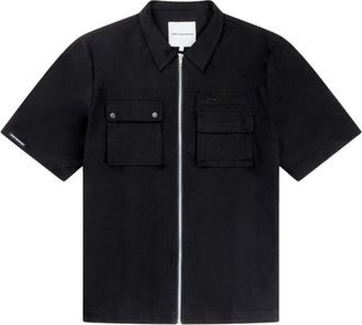 Off the Pitch Zwart Ignite Heren Shirt - Heren - Korte mouwen Overhemden - Zwart - S - Katoen - Overhemden