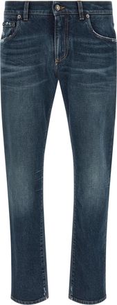 Dolce & Gabbana Blauw Katoenen Jeans Denim