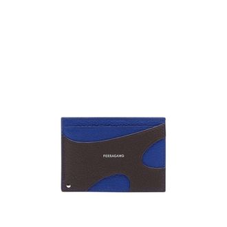 Ferragamo Cut-Out Grained Leather Card Case