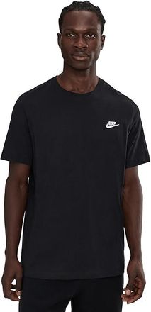Nike Sportswear Club T-Shirts Mens T Shirt Black/White : 2XL, Cotton