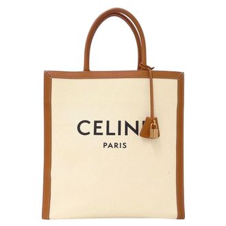Celine Brown Ivory Canvas Tote Bag (Pre-Owned)