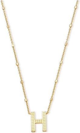 Kendra Scott Letter H Pendant Necklace Gold Metal