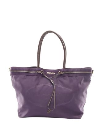 Prada 2000-2013 Re-Nylon Jacquard Tote handbag - Purple